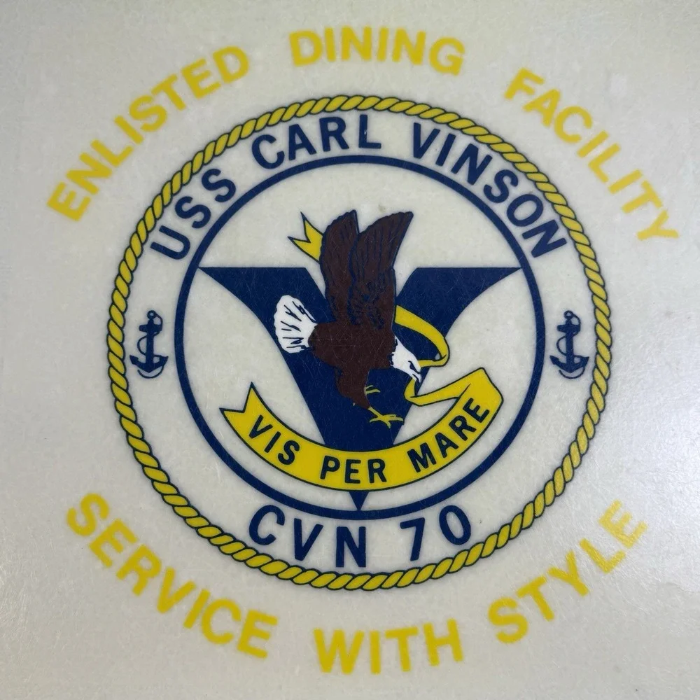 1981 USS Carl Vinson CVN-70 Enlisted Dining Tray Aircraft Carrier Navy Cvn70 VTG